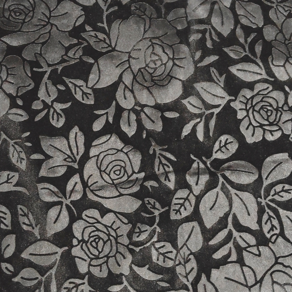 Rose print velvet shirt - Picture 3 of 3